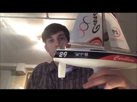 Demo Mini sejlbåd RETURVARE - Caribbean MK2 Sailboat RTR 2.4G 8802