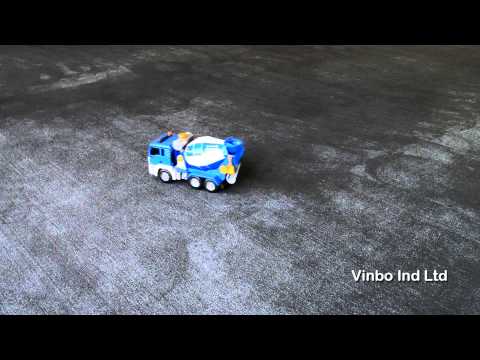 Fjernstyret cementblander lastbil m. roterbar blander