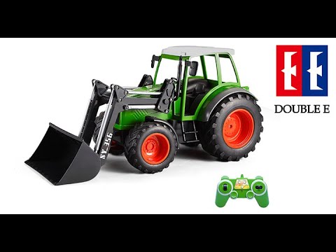 NY Stor fjernstyret traktor med front skovl, lys og lyd.