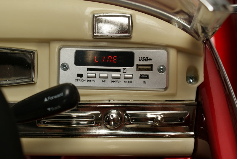 Mercedes 300S battery children's car 12 volt metallic red