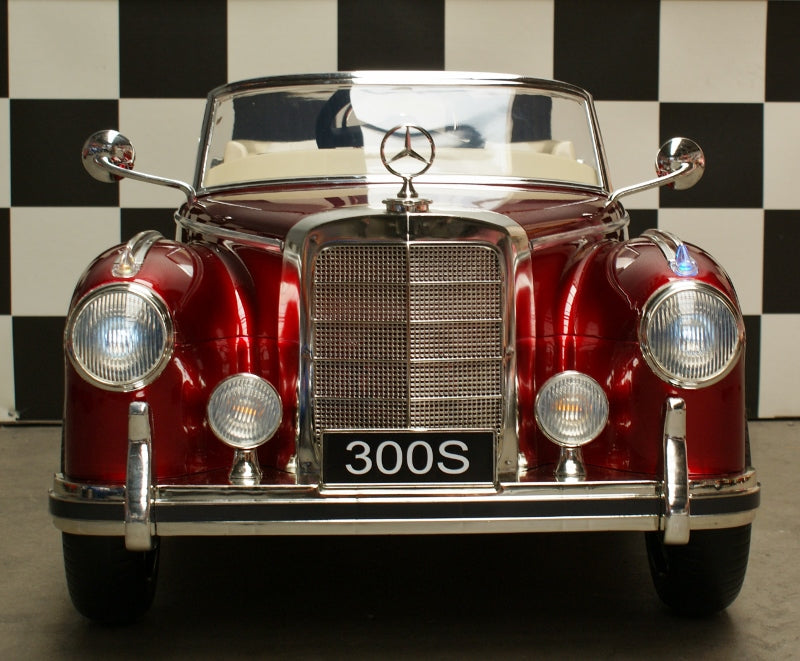 Mercedes 300S battery children's car 12 volt metallic red