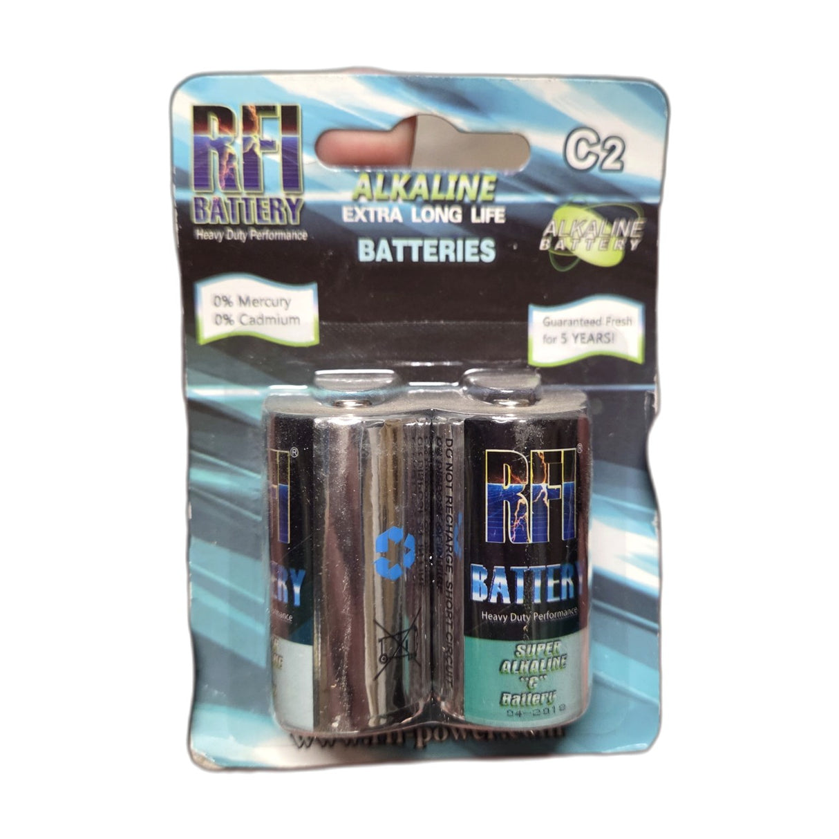 RFI Alkaline C-batterier 2-pak