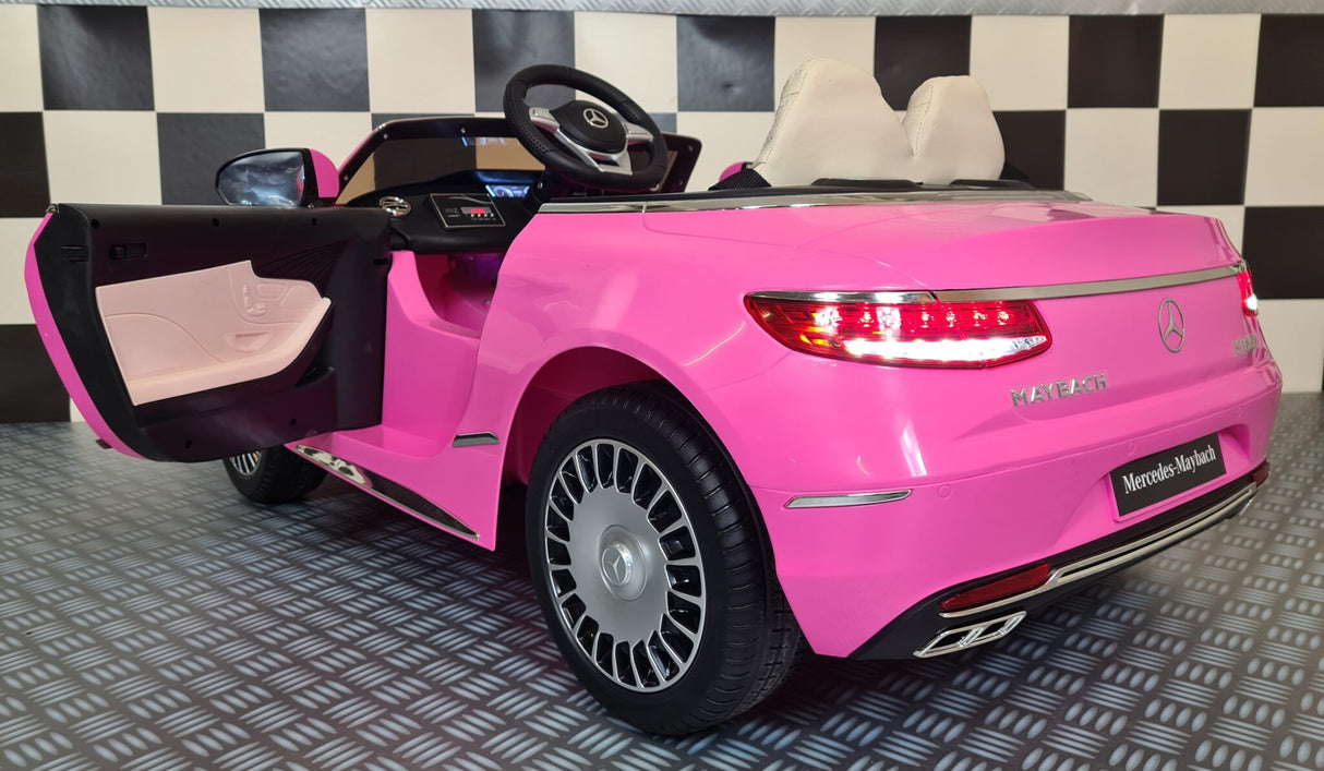Elektrisk børnebil Mercedes Maybach S650 pink 12 volt