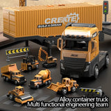 Bulldozer Tower Crane Truck Excavator Toys Set