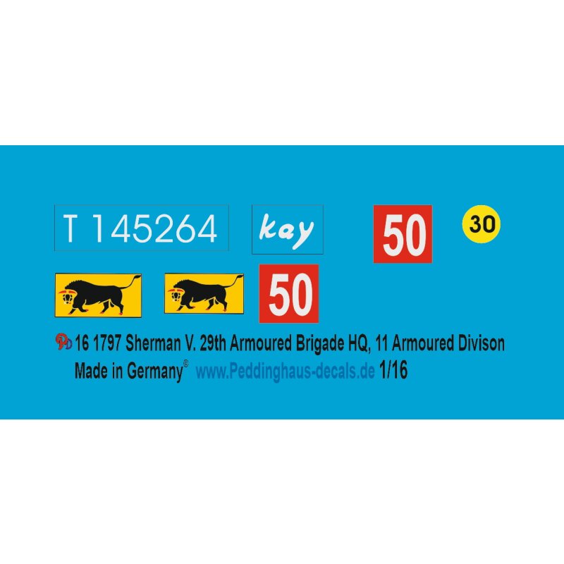 Sherman V.29th Armoured Brigade HQ, 11 Armoured Div.