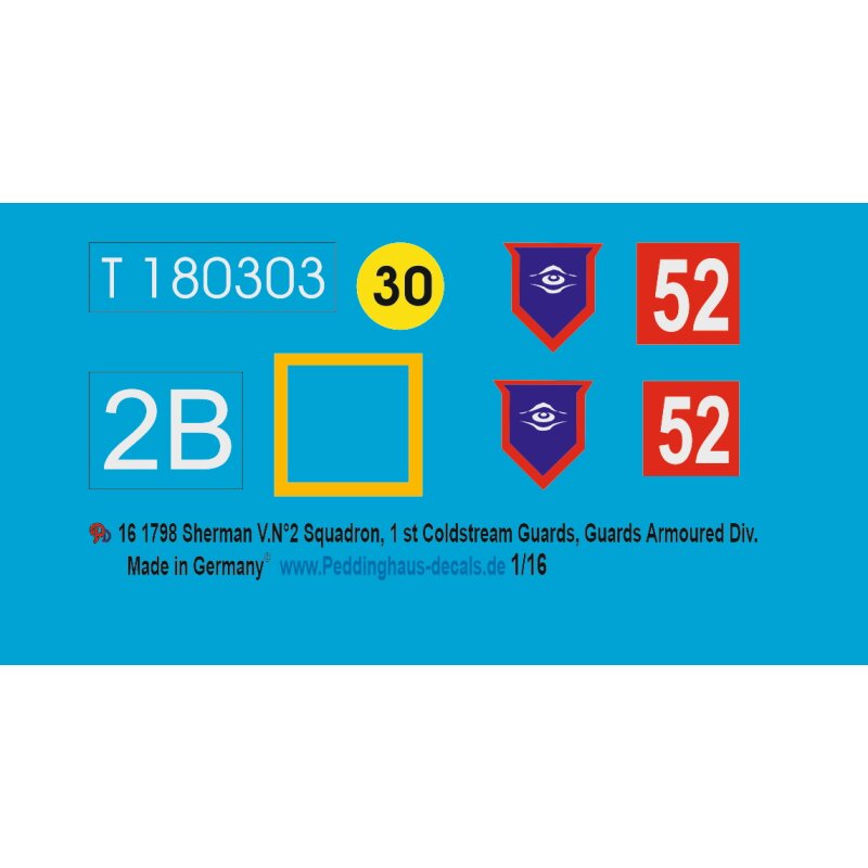 Sherman VN° 2 Squadron, 1 st Coldstream Guards, Guards Armoured Div