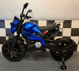 Børnemotorcykel Grom Superbike 12 volt metallic blå
