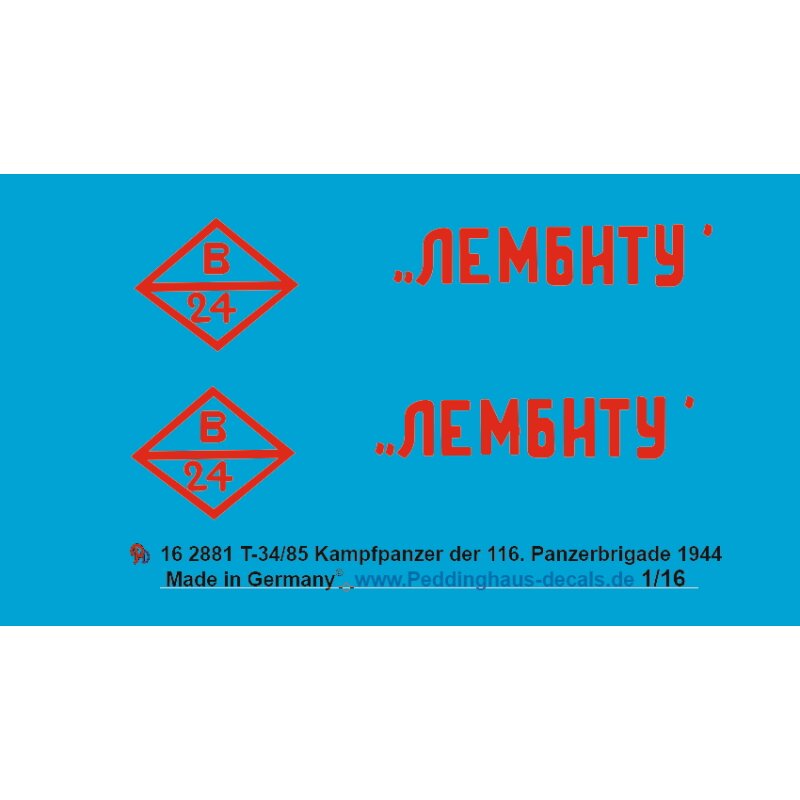 T34/85 Kampfpanzer der 116 Panzerbrigade 1944