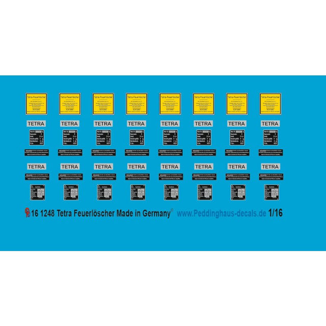 Tetra Feuerlöscher Beschriftungen für Deutsche Panzer
