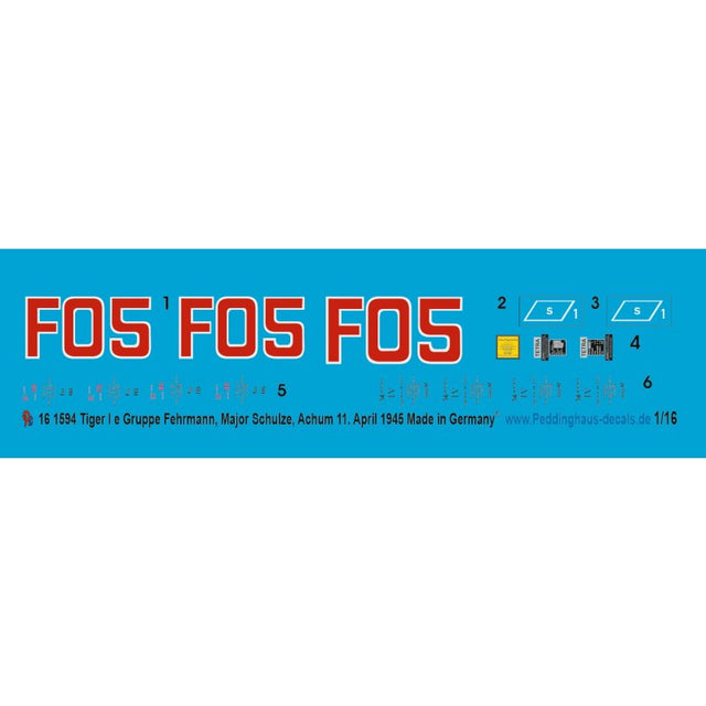 Tiger I Ausf.E Group Fehrmann Maj Schulze Achum 11. April 1945