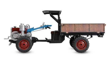 Retro traktor med røg og lys