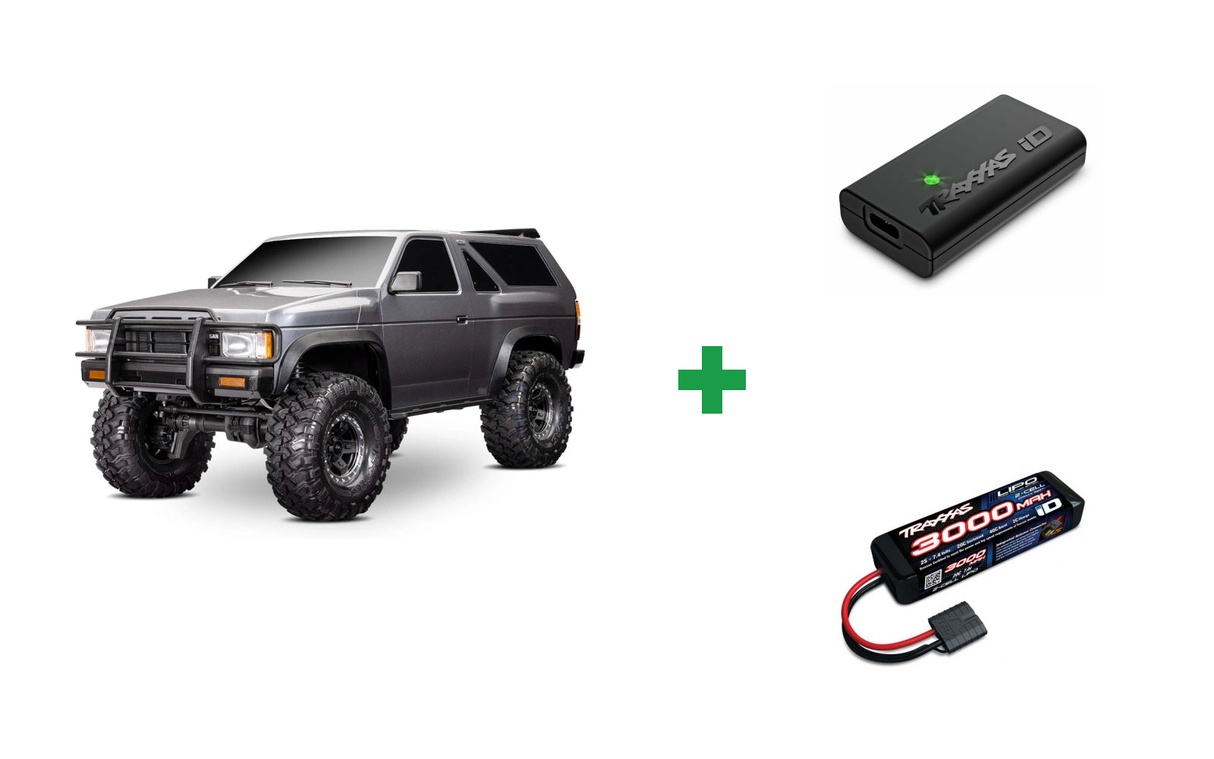 Kombopakke: Traxxas 110056-4 TRX-4 Nissan Pathfinder RTR + USB-C lader og 2S batteri