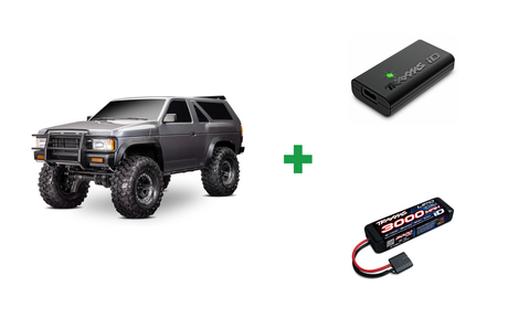 Kombopakke: Traxxas 110056-4 TRX-4 Nissan Pathfinder RTR + USB-C lader og 2S batteri