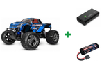 Kombopakke: Traxxas 36254-8 Stampede 2WD 1/10 RTR TQ EHD USB-C - With Battery/Charger + USB-C lader og 2S batteri