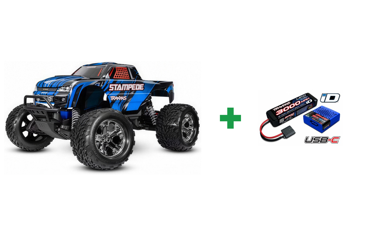 Traxxas 36254-8 Stampede 2WD 1/10 RTR TQ EHD USB-C - With Battery/Charger