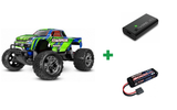 Kombopakke: Traxxas 36254-8 Stampede 2WD 1/10 RTR TQ EHD USB-C - With Battery/Charger + USB-C lader og 2S batteri