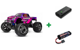 Kombopakke: Traxxas 36254-8 Stampede 2WD 1/10 RTR TQ EHD USB-C - With Battery/Charger + USB-C lader og 2S batteri