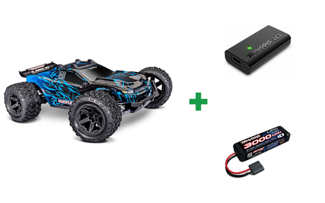 Kombopakke: Rustler 4x4 1/10 HD VX3 BL 3S RTR + USB-C lader og 2S batteri