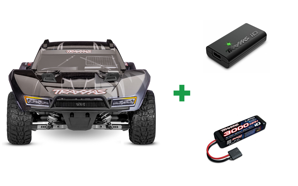 Kombopakke: Slash 4x4 1/10 HD VX3 BL 3S RTR + USB-C lader og 2S batteri