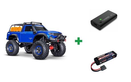 Kombopakke: TRX-4 Sport Crawler High Trail FD RTR Metallic Blue + USB-C lader og 2S batteri