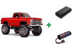 Kombopakke: Traxxas 92056-4 TRX-4 Crawler Chevrolet K10 High Trail RTR + USB-C lader og 2S batteri