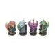 Geode Keepers set of 4 light-up dragon crystal figurines