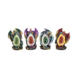 Geode Keepers set of 4 light-up dragon crystal figurines