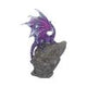 Amethyst Custodian Fantasy Purple Dragon Sitting On A Geode 22cm