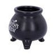 Small Black Witch's Brew Cauldron Pot Trinket Set of Four
