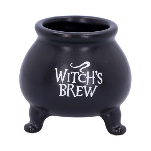 Small Black Witch's Brew Cauldron Pot Trinket Set of Four