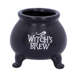 Small Black Witch's Brew Cauldron Pot Trinket Set of Four