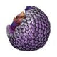 Red Geode Home Glittering Hatchling and Egg Figurine