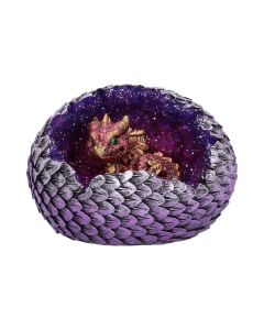 Purple Geode Home Glittering Hatchling and Egg Figurine