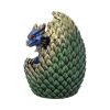 Blue Geode Home Glittering Hatchling and Egg Figurine