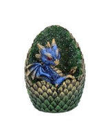 Red Geode Home Glittering Hatchling and Egg Figurine
