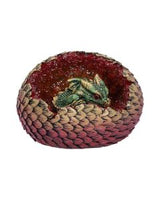 Red Geode Home Glittering Hatchling and Egg Figurine