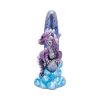 Metallic Purple Crescent Creature Moon Dragon Figurine