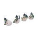 Set of Four Hatchlings Emergence Dragonling Hatching from Egg Figurine