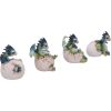 Set of Four Hatchlings Emergence Dragonling Hatching from Egg Figurine