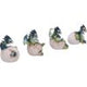 Set of Four Hatchlings Emergence Dragonling Hatching from Egg Figurine