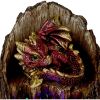 Arboreal Hatchling Red Dragon in Tree Trunk Light Up Figurine