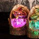 Arboreal Hatchling Red Dragon in Tree Trunk Light Up Figurine