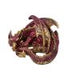 Aaden Red and Golden Resting Dragon Figurine