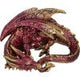 Aaden Red and Golden Resting Dragon Figurine
