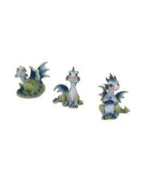 Set of Four Hatchlings Emergence Dragonling Hatching from Egg Figurine
