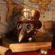 Steampunk Beaky Automaton Apothecary Plague Doctor Bust Figurine