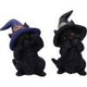 Three Wise Familiars See No Hear No Speak No Evil Black Cats Figurine