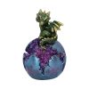 Geode Guard Green Dragon Sphere Crystal Figurine