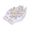 Palmist's Guide White Chiromancy Hands Candle Holder
