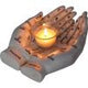 Palmist's Guide White Chiromancy Hands Candle Holder